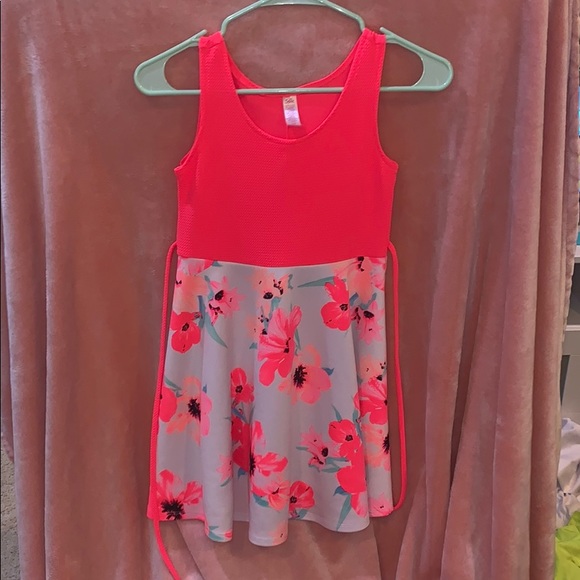 Justice Other - Pink floral dress